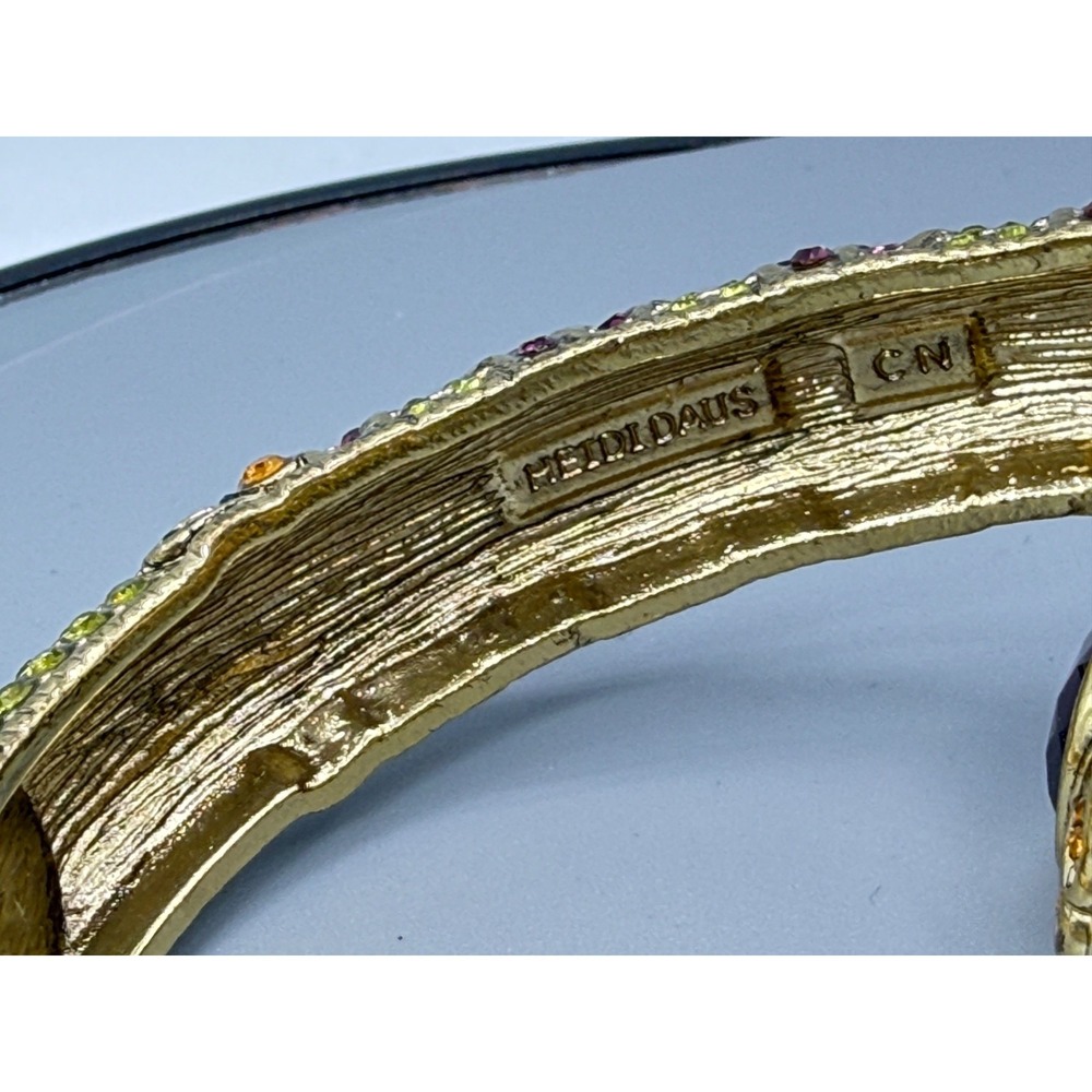 Heidi Daus Triple Play Crystal Bangle Bracelet 2 Pc Red (Siam Multi) STUNNING! - Picture 9 of 12